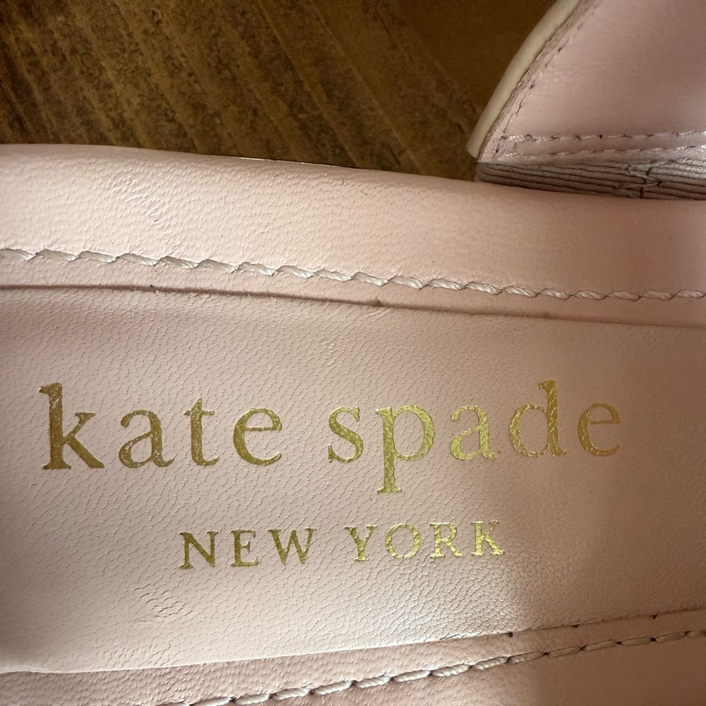 Kate Spade New York Merritt Patent Leather Pink Slingback Sandals Sise 7.5 - Picture 7 of 10